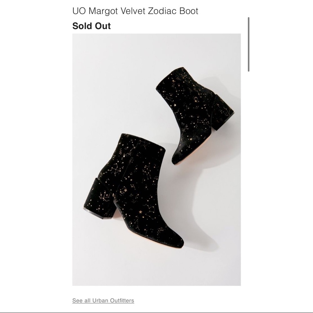 UO Margot Velvet Zodiac Boots